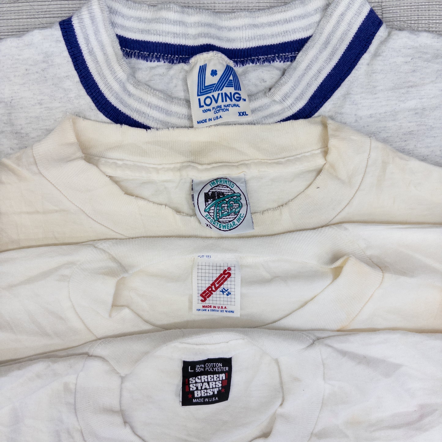 90's シミありTシャツ（白・グレー系）16pcs w0424003