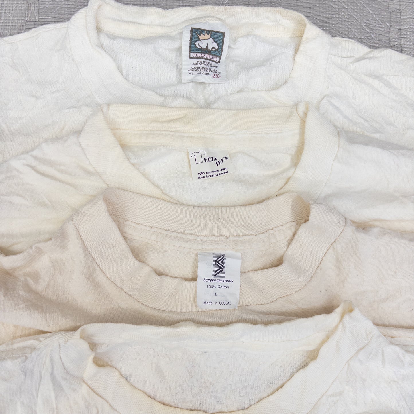 90's シミありTシャツ（白・グレー系）16pcs w0424004