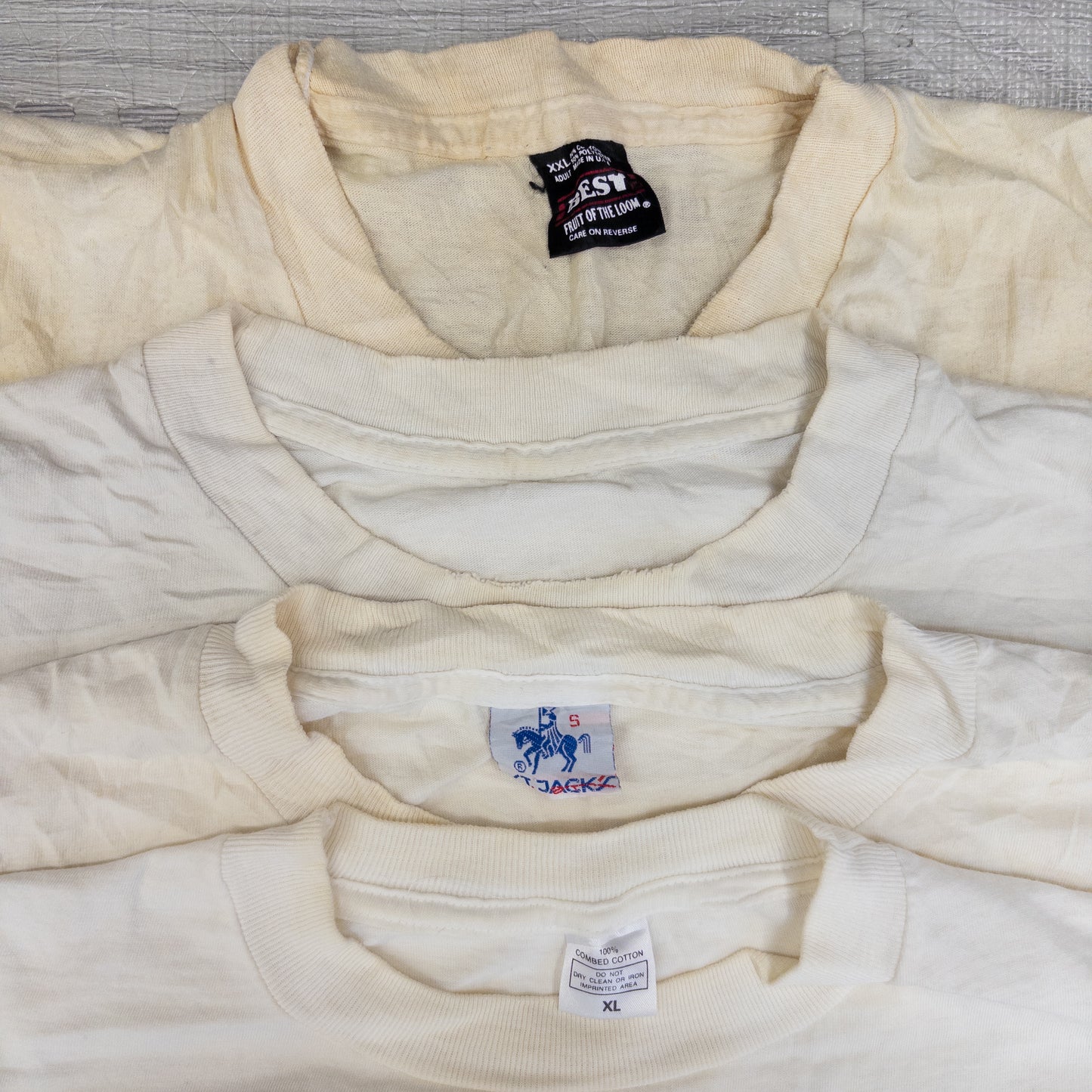 90's シミありTシャツ（白・グレー系）16pcs w0424004
