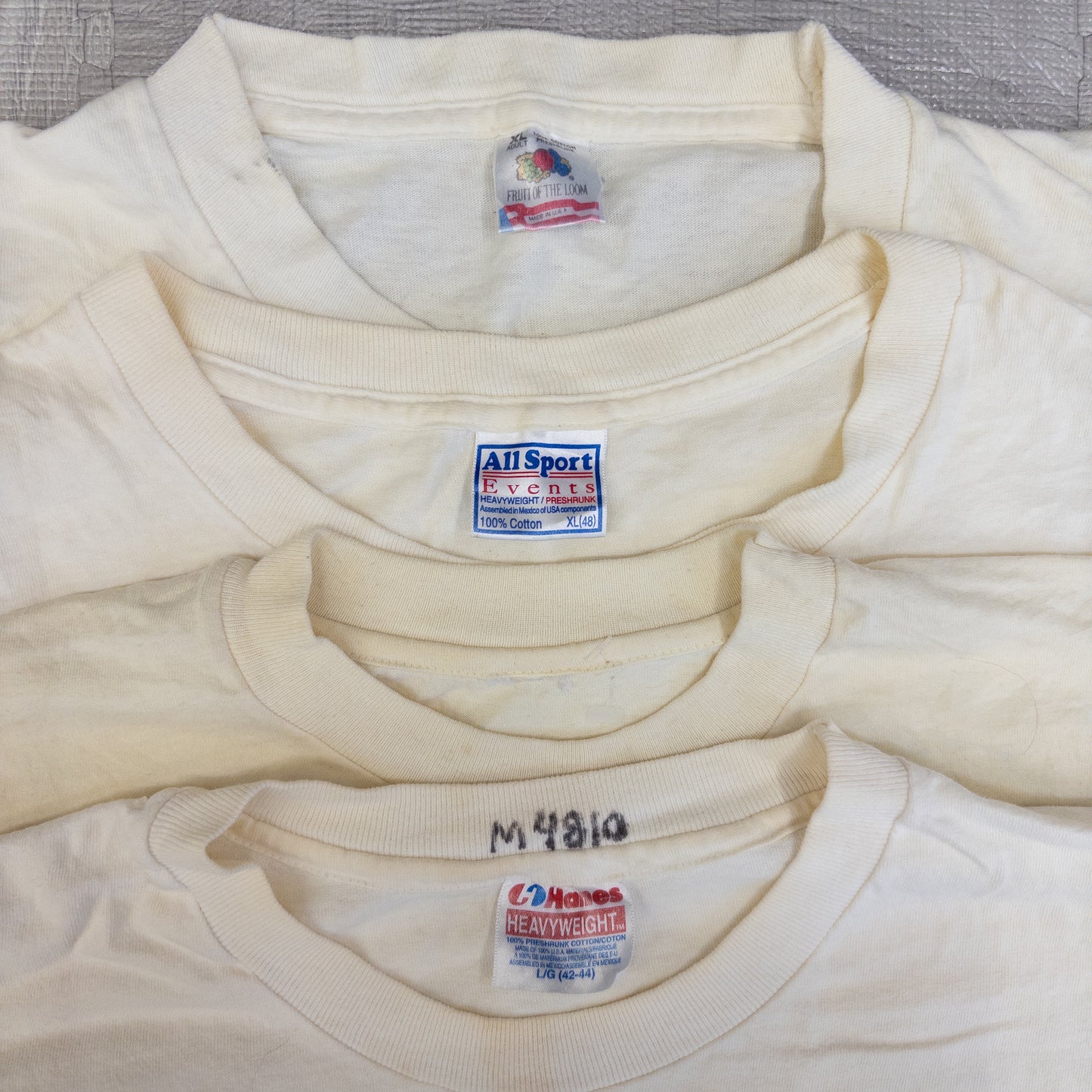 90's シミありTシャツ（白・グレー系）16pcs w0424004