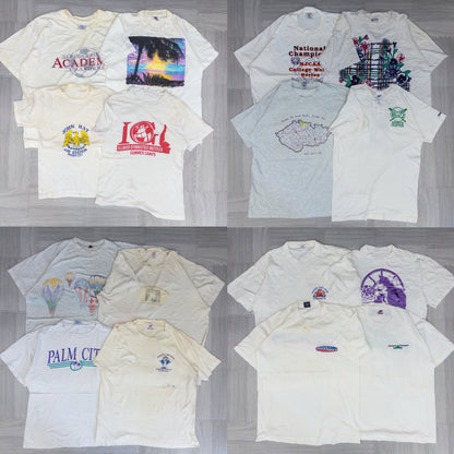 90's シミありTシャツ（白・グレー系）16pcs w0424005