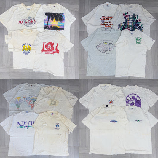 90's シミありTシャツ（白・グレー系）16pcs w0424005
