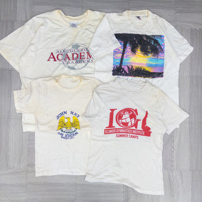 90's シミありTシャツ（白・グレー系）16pcs w0424005