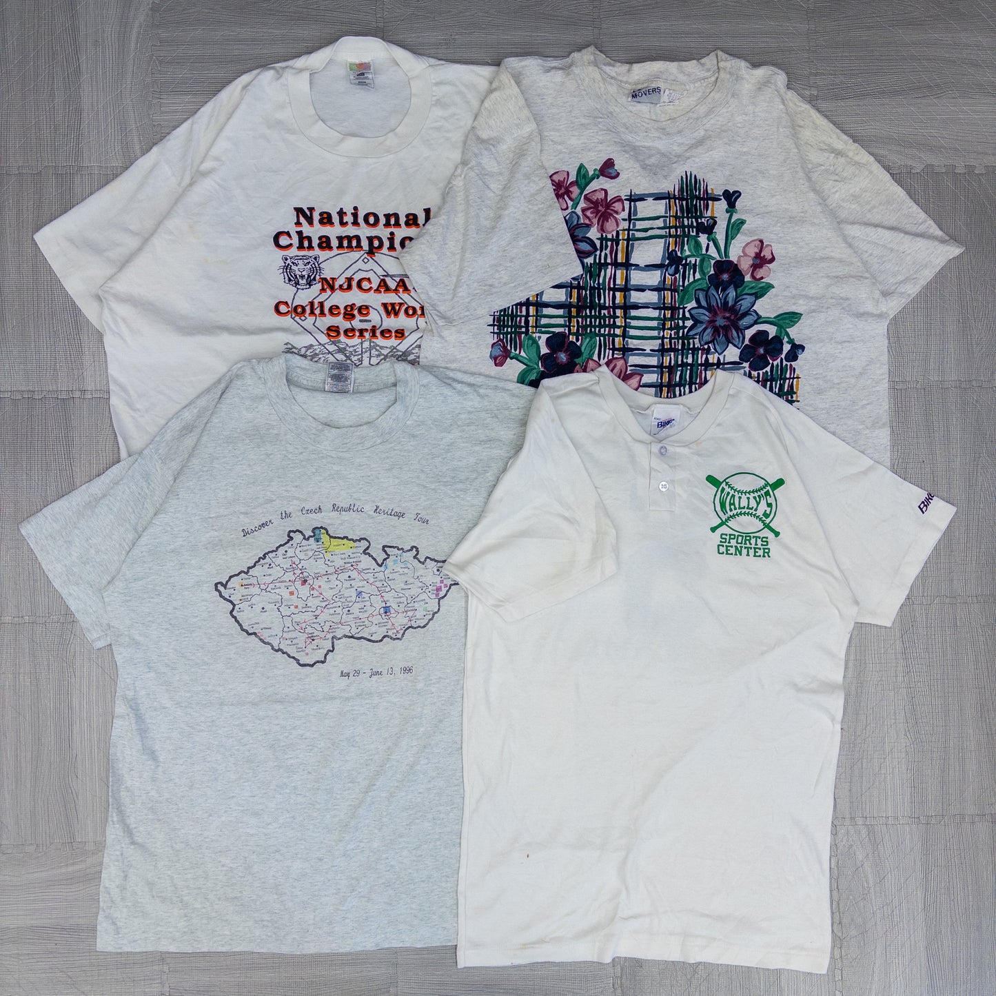 90's シミありTシャツ（白・グレー系）16pcs w0424005