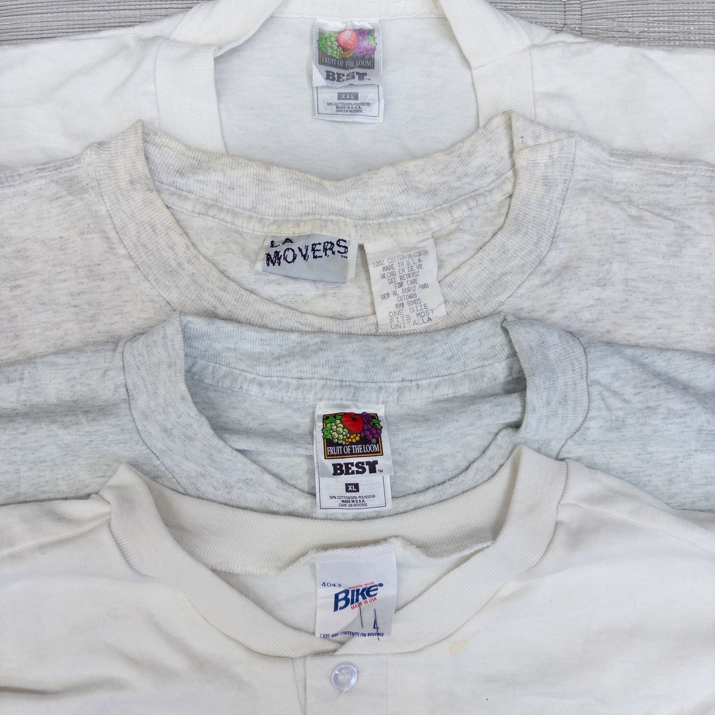 90's シミありTシャツ（白・グレー系）16pcs w0424005