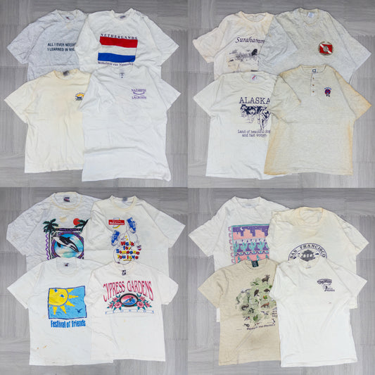 90's シミありTシャツ（白・グレー系）16pcs w0424006
