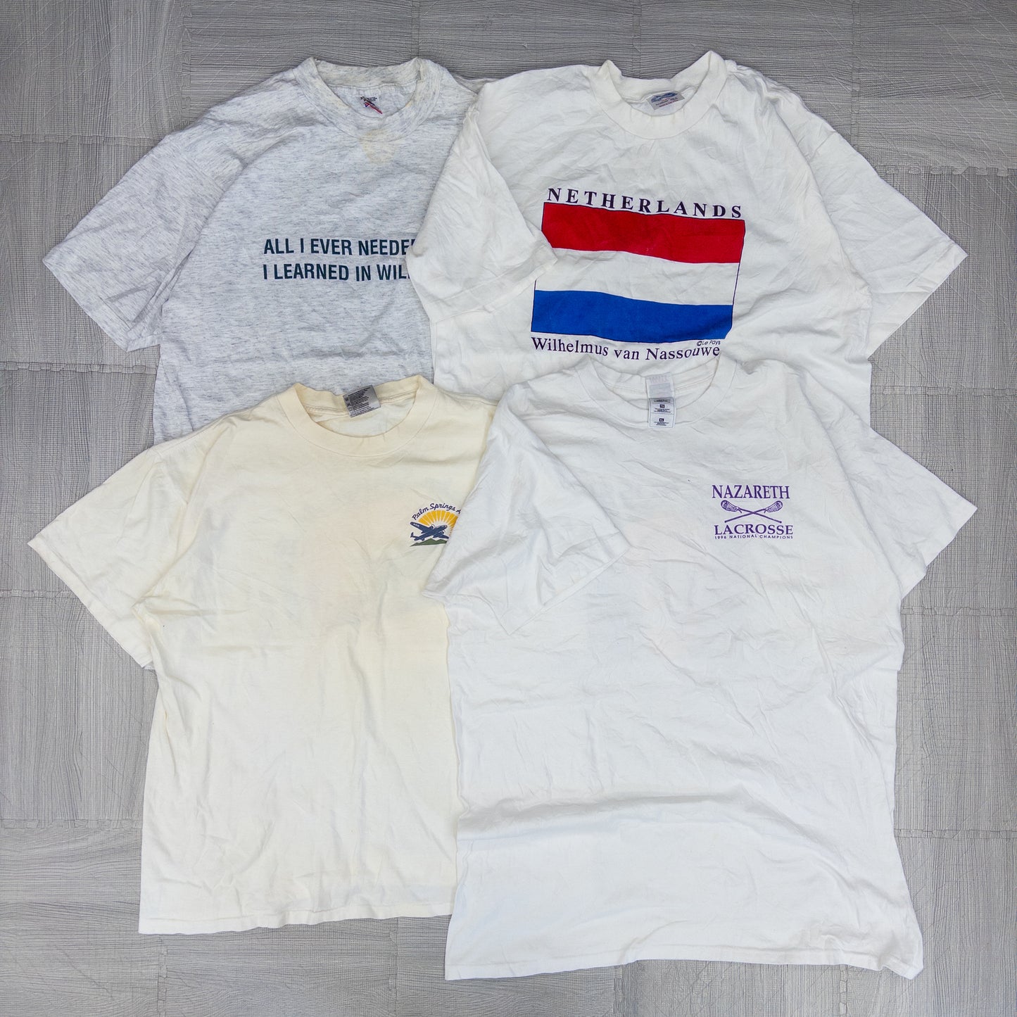 90's シミありTシャツ（白・グレー系）16pcs w0424006