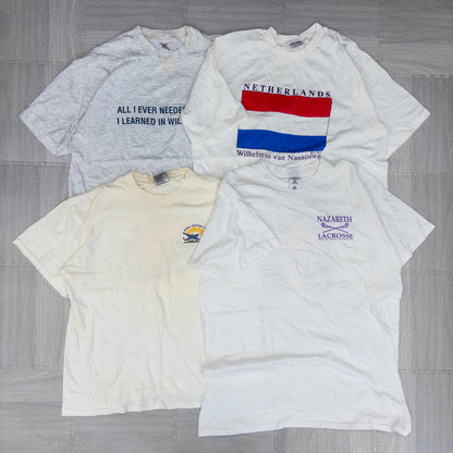 90's シミありTシャツ（白・グレー系）16pcs w0424006