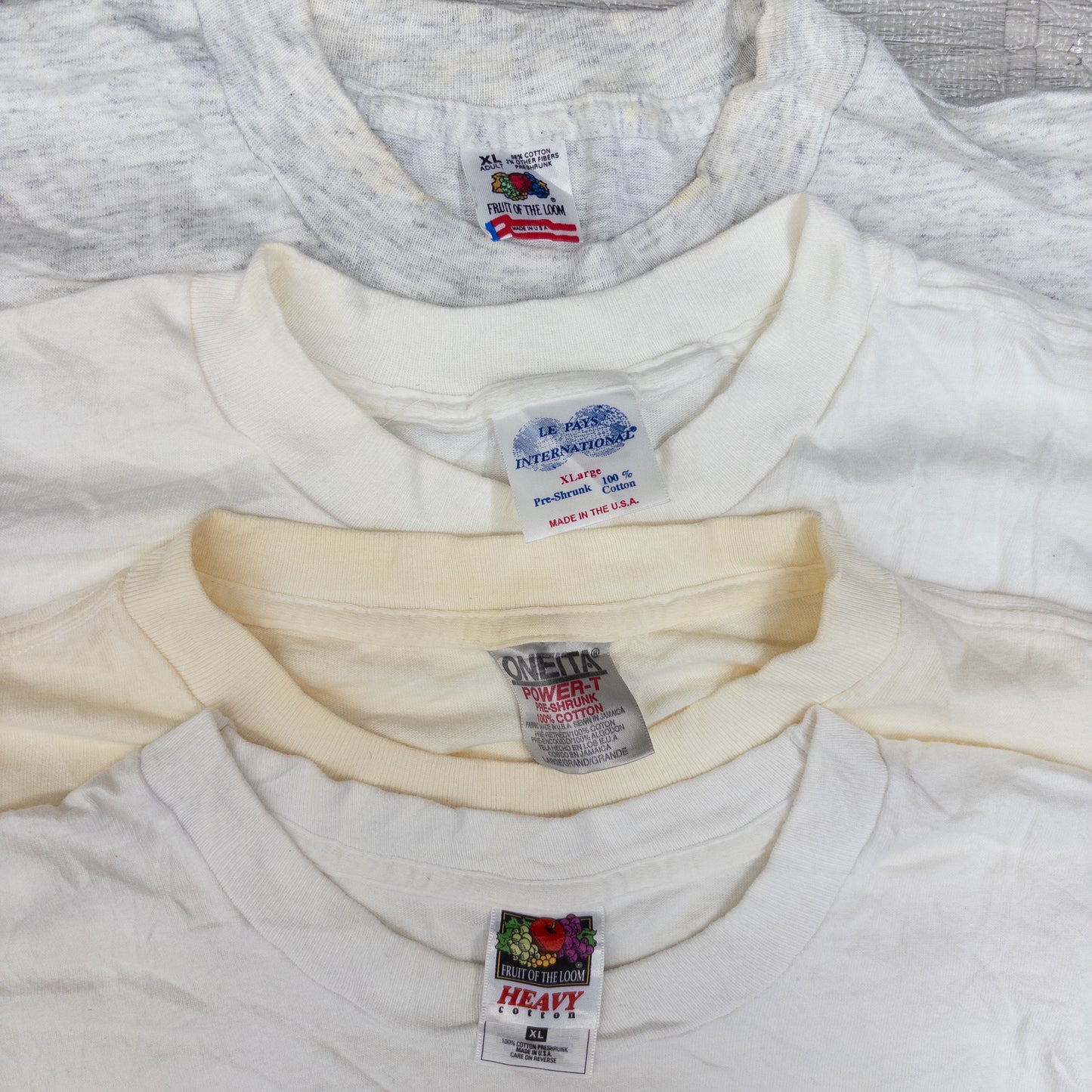 90's シミありTシャツ（白・グレー系）16pcs w0424006
