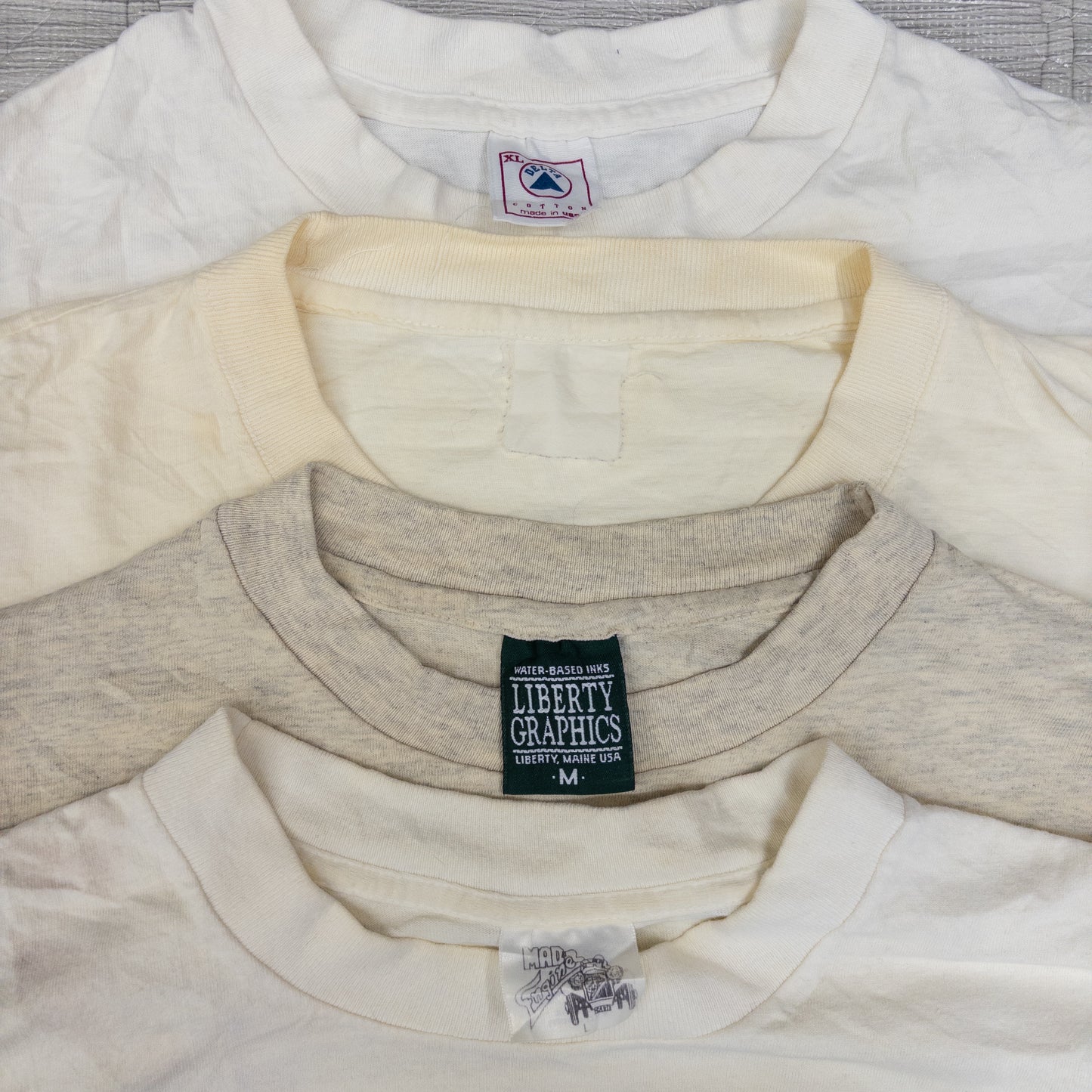 90's シミありTシャツ（白・グレー系）16pcs w0424006