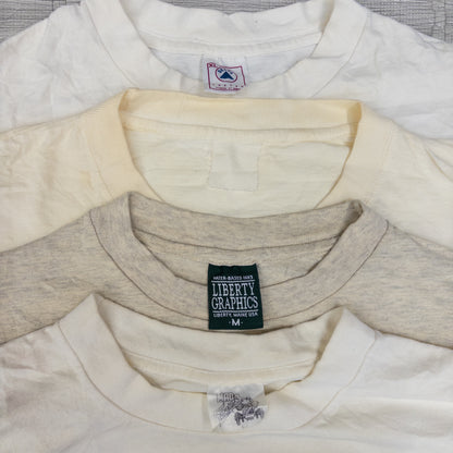 90's シミありTシャツ（白・グレー系）16pcs w0424006
