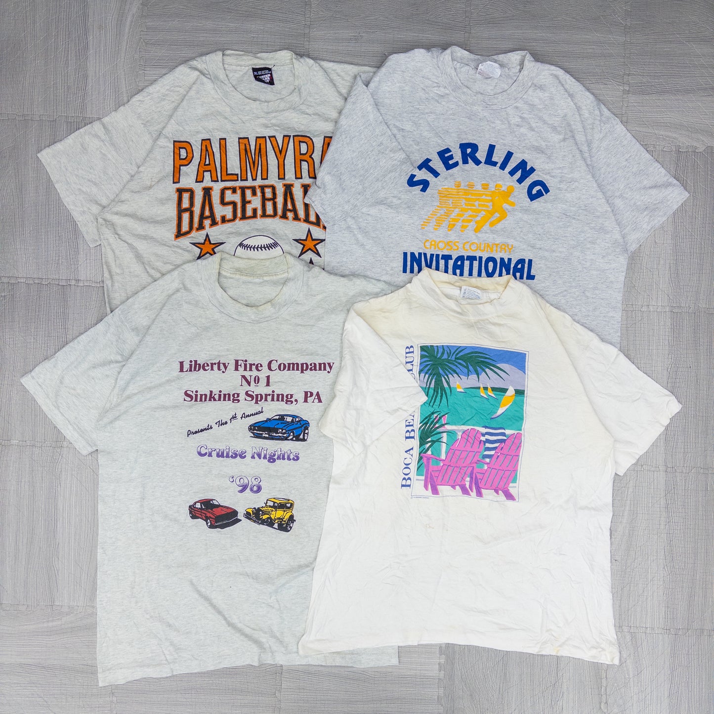 90's シミありTシャツ（白・グレー系）16pcs w0424007