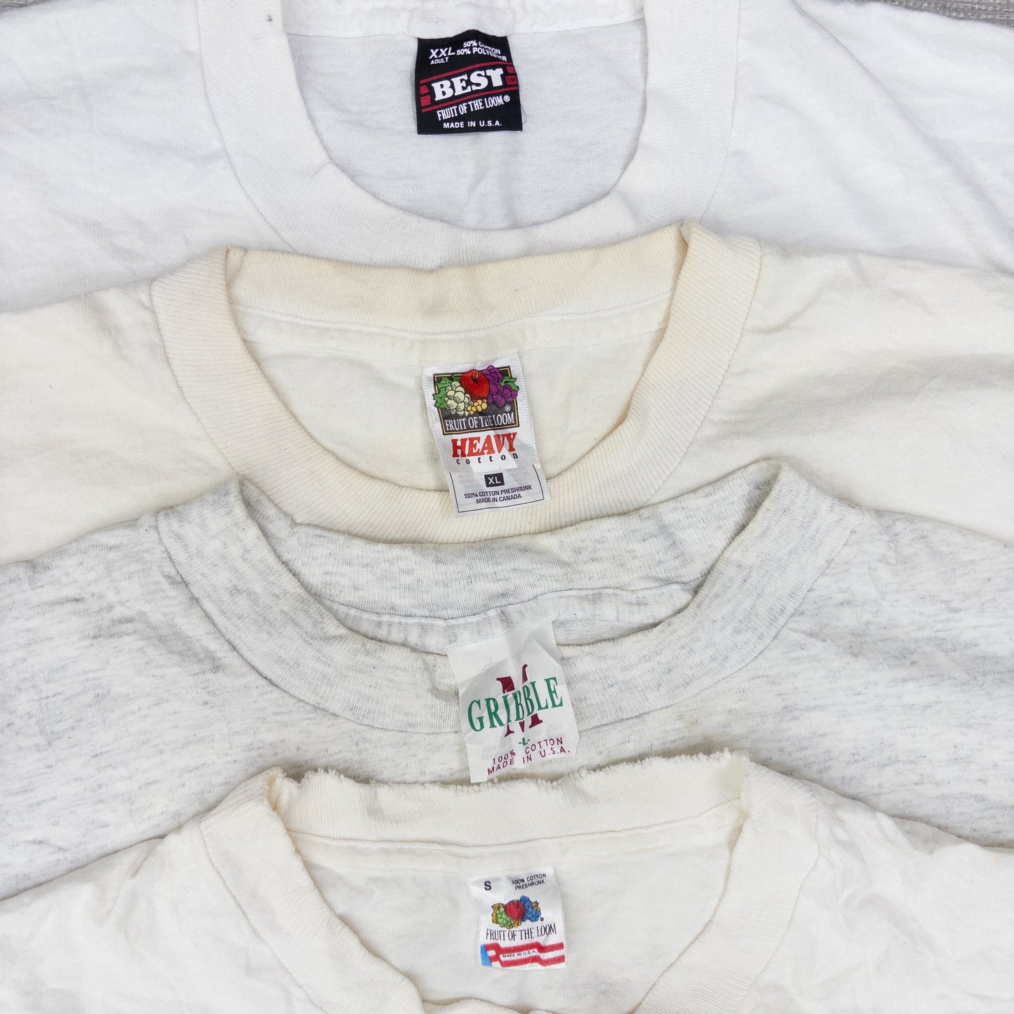 90's シミありTシャツ（白・グレー系）16pcs w0424007