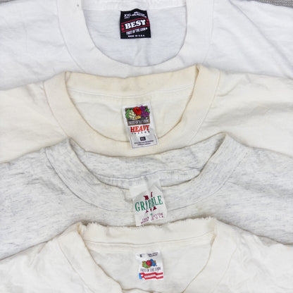 90's シミありTシャツ（白・グレー系）16pcs w0424007