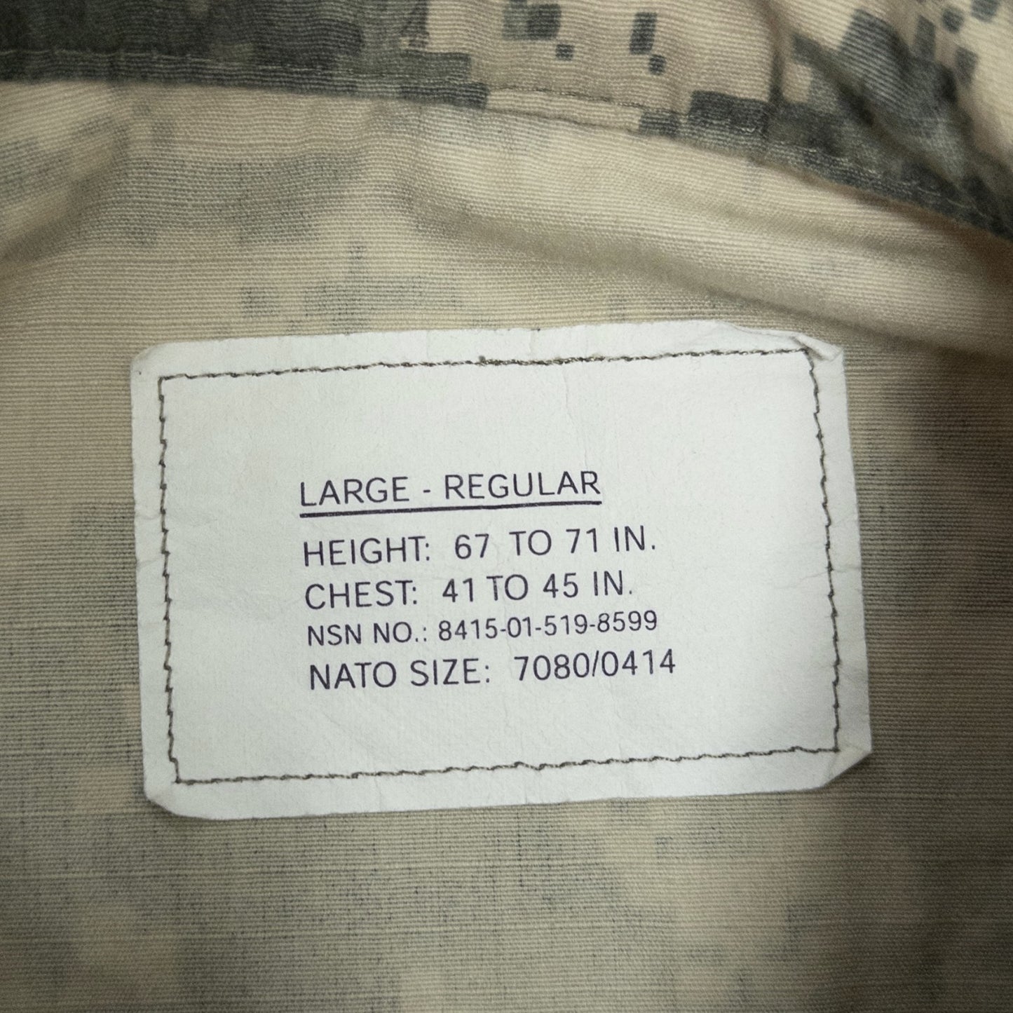 古着卸 現物まとめ売り BDU フィールドジャケット ミリタリー  デジタルカモ 10枚セット(メンズM-L) アメリカ軍