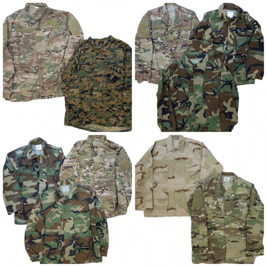 古着卸 現物まとめ売り 洗濯済み BDU フィールドジャケット ミリタリー  デジタルカモ 10枚セット(S-L) アメリカ軍