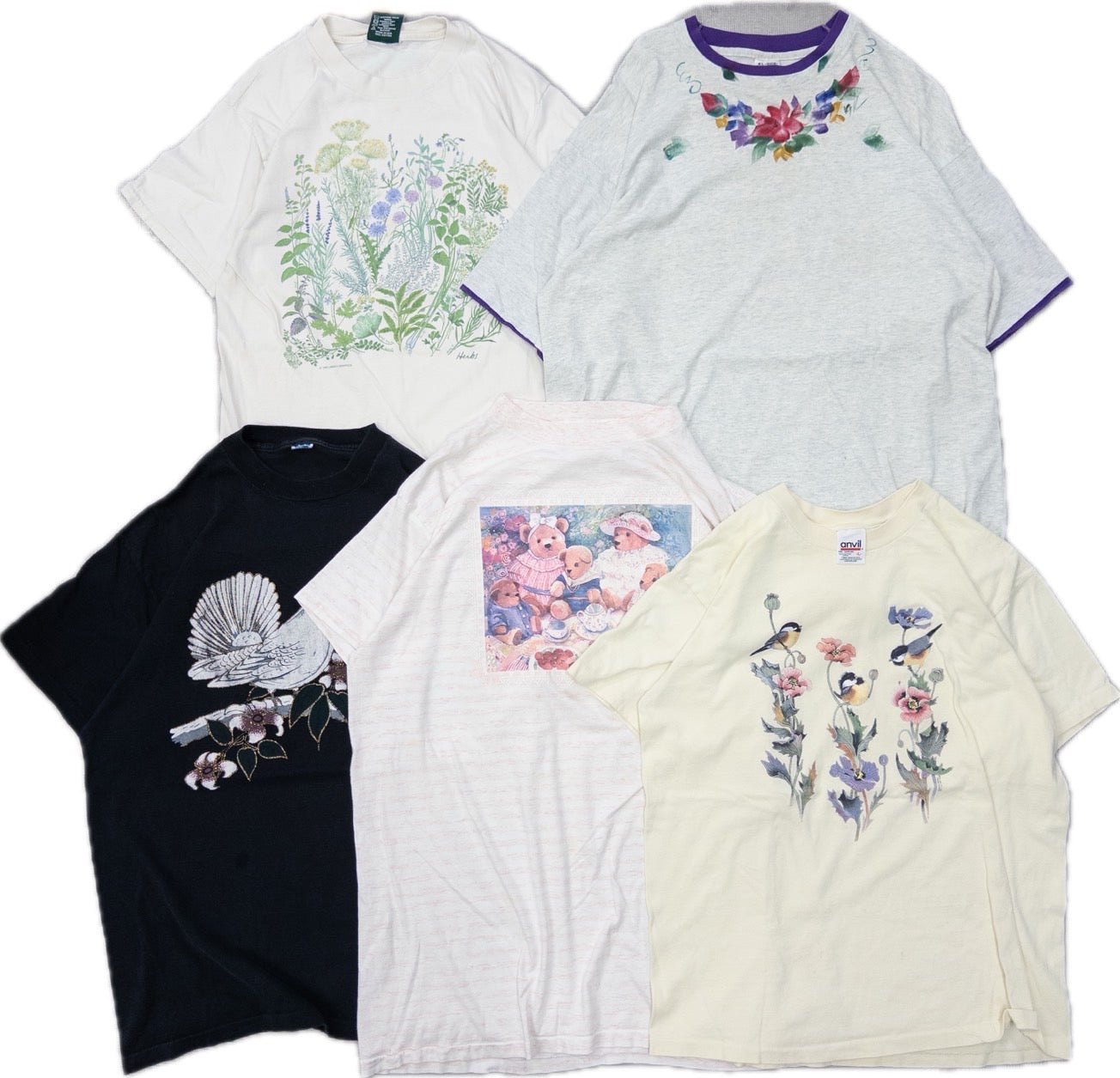 古着卸 現物まとめ売り 洗濯済み 90s～ レディースデザイン かわいい 半袖Tシャツ 20枚セット (S-XXL)