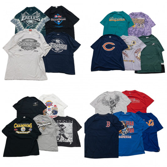 古着卸 現物まとめ売り 洗濯済み USオフィシャルスポーツチーム Tシャツ 19枚セット (S-XXL)