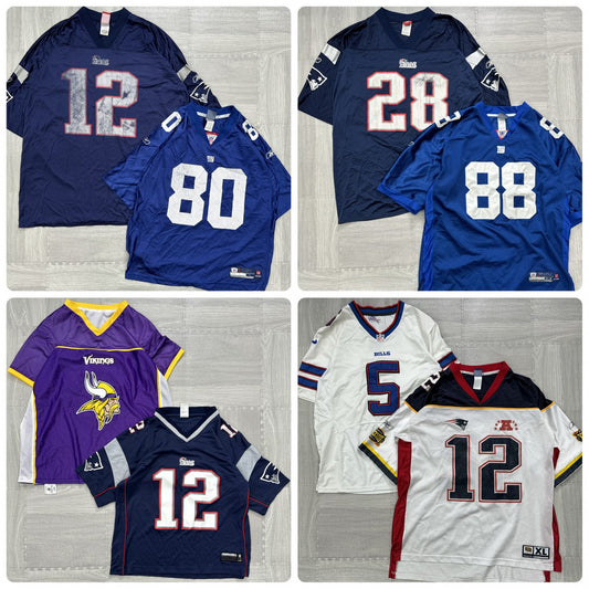 古着卸 現物まとめ売り 洗濯済み NFLゲームシャツ 8枚セット(S-XXL)