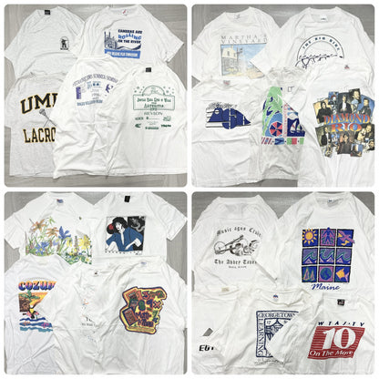 古着卸 現物まとめ売り 洗濯済み 90s 白、グレーTシャツ 20枚セット(M-XXL)