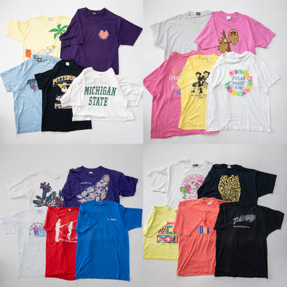 古着卸 現物まとめ売り 洗濯済み 90s  レディースデザイン かわいい 半袖Tシャツ 20セット(S-XXL)