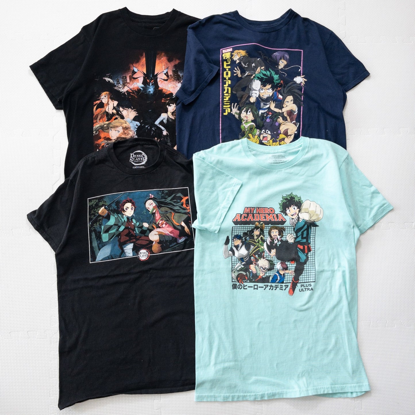 古着卸 現物まとめ売り 洗濯済 00s ジャパンアニメTシャツ 14枚セット(XS-L)