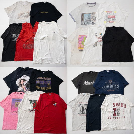 古着卸 現物まとめ売り 洗濯済 90s ボロ半袖Tシャツ 20枚セット(M-XXXL)