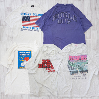 古着卸 現物まとめ売り 洗濯済み 90s ボロ ダメージ Tシャツ 20枚セット(S-XXL)