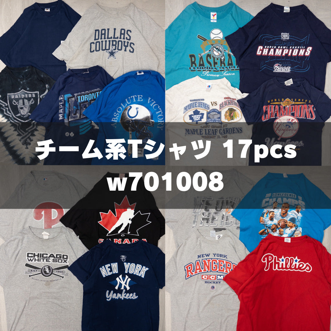 古着卸 現物まとめ売り 洗濯済み NFL MLB NHL オフィシャルチーム系 半袖Tシャツ 17枚セット(L-XXL) w701008 – 埼玉県 古着卸WESTTAIL