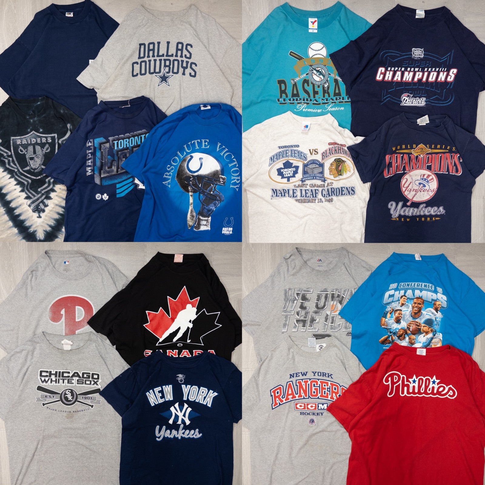 古着卸 現物まとめ売り 洗濯済み NFL MLB NHL オフィシャルチーム系 半袖Tシャツ 17枚セット(L-XXL) w701008 – 埼玉県 古着卸WESTTAIL