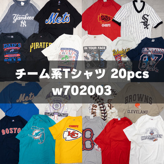 古着卸 現物まとめ売り 洗濯済み NFL MLB NHL オフィシャルチーム系 半袖Tシャツ 17枚セット(L-XXL) w702003