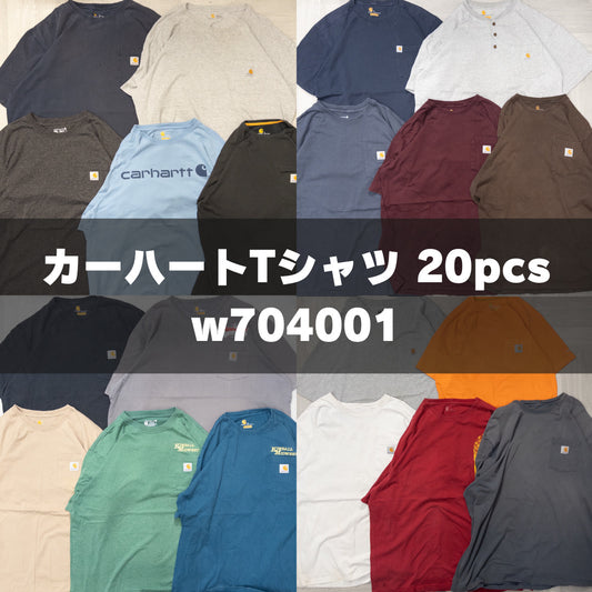 古着卸 現物まとめ売り 洗濯済み カーハート半袖Tシャツ 20枚セット(M-XXXL) w704001