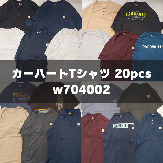 古着卸 現物まとめ売り 洗濯済み カーハート半袖Tシャツ 20枚セット(S-XXXL) w704002