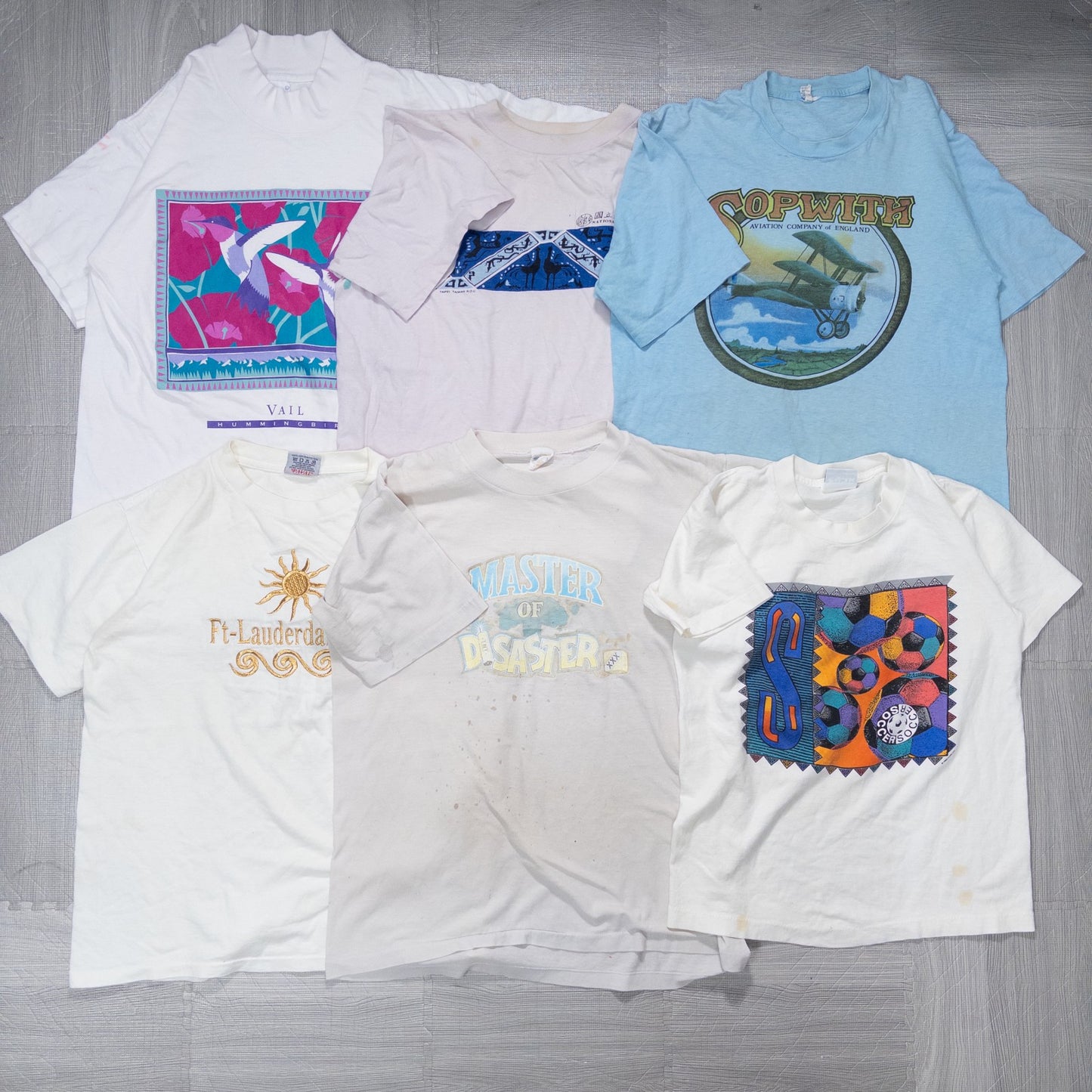 古着卸 現物まとめ売り 洗濯済み 90s シミあり半袖Tシャツ Bグレード 23枚セット(S-XXXL) w705003