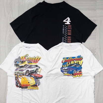 古着卸 現物まとめ売り 洗濯済み レーシングプリント ナスカー Tシャツ 12枚セット(S-XL) w708007