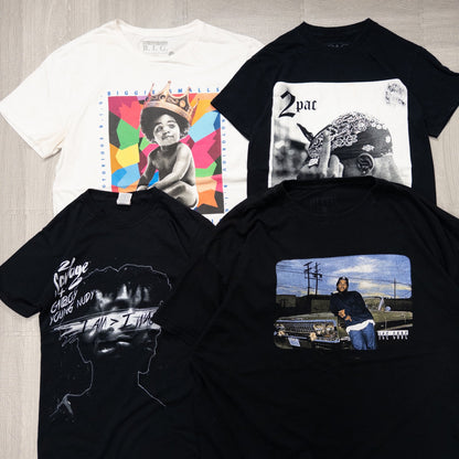 古着卸 現物まとめ売り 洗濯済み ヒップホップ・ラップアーティスト半袖Tシャツ 16枚セット(S-XXXXXL) w715004