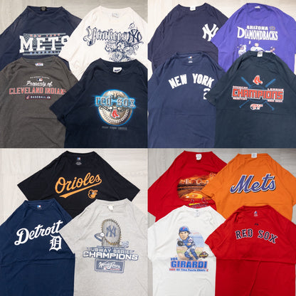 古着卸 現物まとめ売り 洗濯済み MLBオフィシャルチーム半袖Tシャツ 15枚セット(M-XXL) w717003