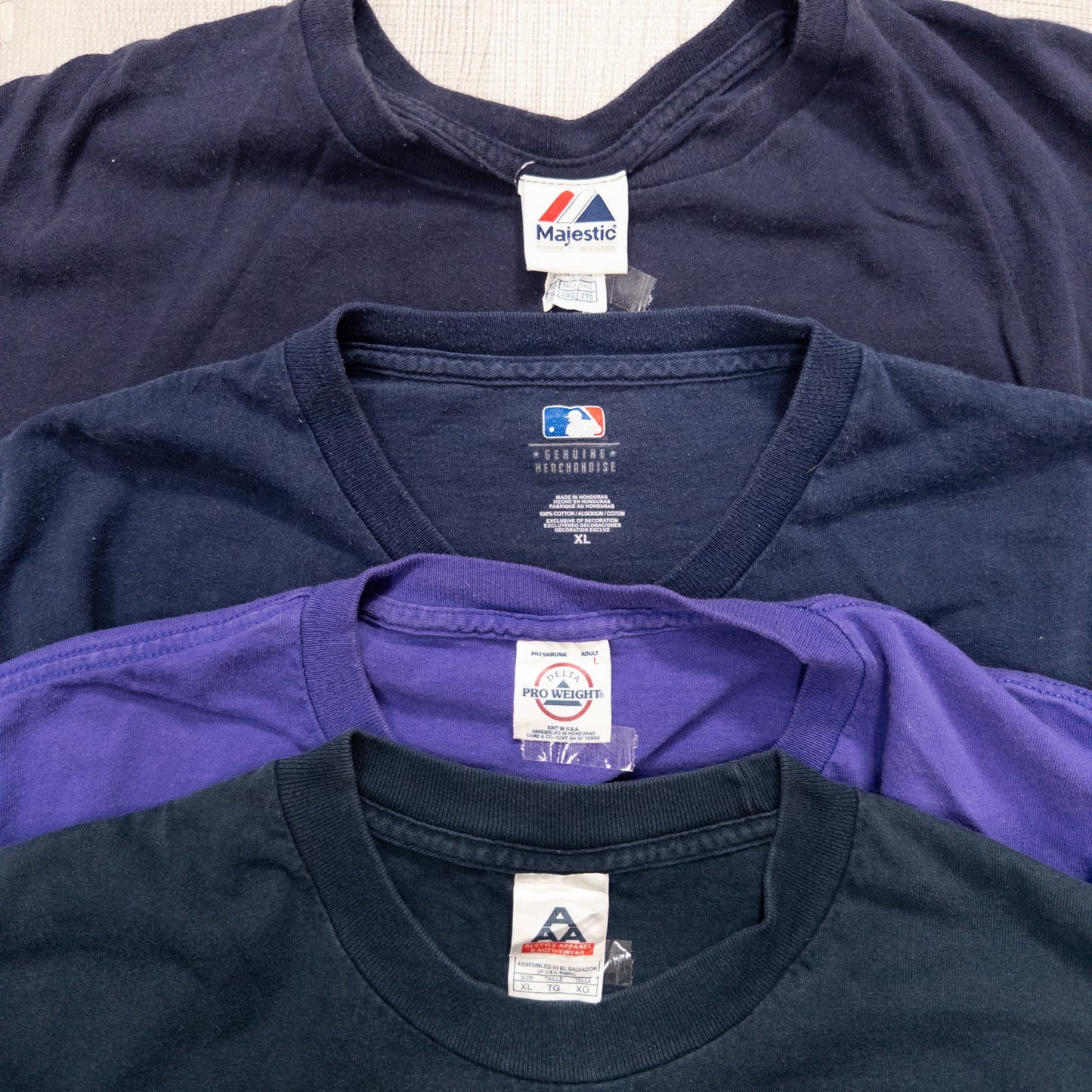 古着卸 現物まとめ売り 洗濯済み MLBオフィシャルチーム半袖Tシャツ 15枚セット(M-XXL) w717003