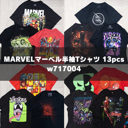 古着卸 現物まとめ売り 洗濯済み MARVELマーベル アベンジャーズ 半袖Tシャツ 13枚セット(S-XXL) w717004