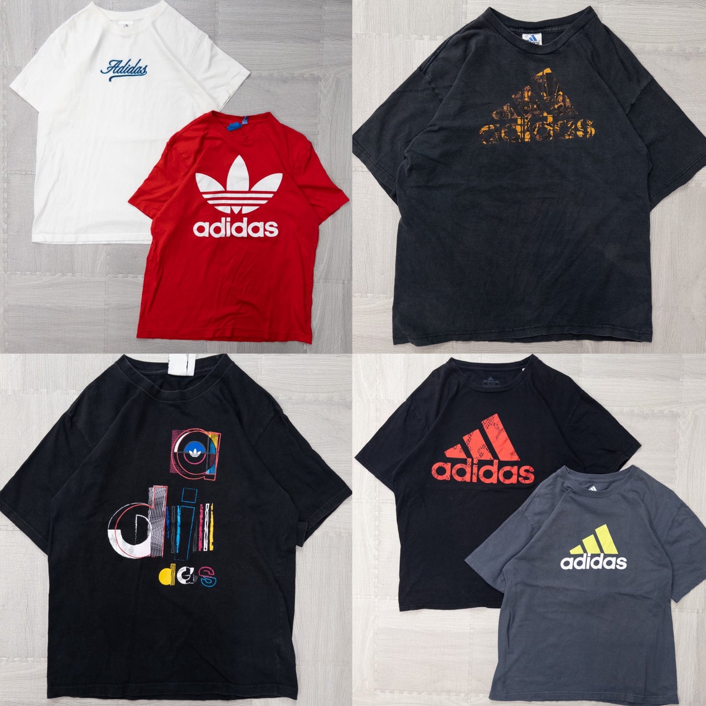 古着卸 現物まとめ売り 洗濯済み adidasアディダス半袖Tシャツ 6枚セット(M-XL) w719003