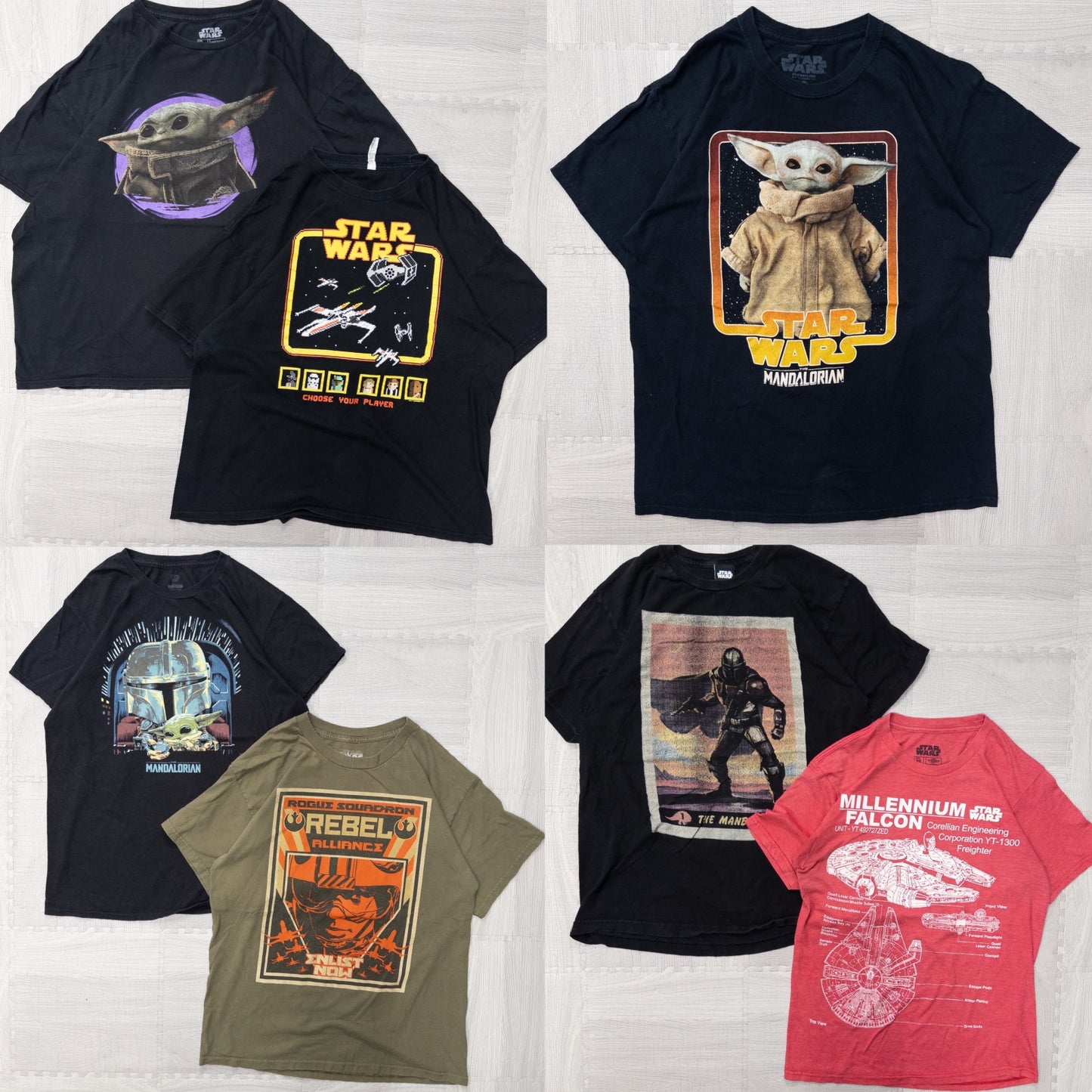 古着卸 現物まとめ売り 洗濯済み STARWARSスターウォーズ半袖Tシャツ 7枚セット(M-XXL) w719004