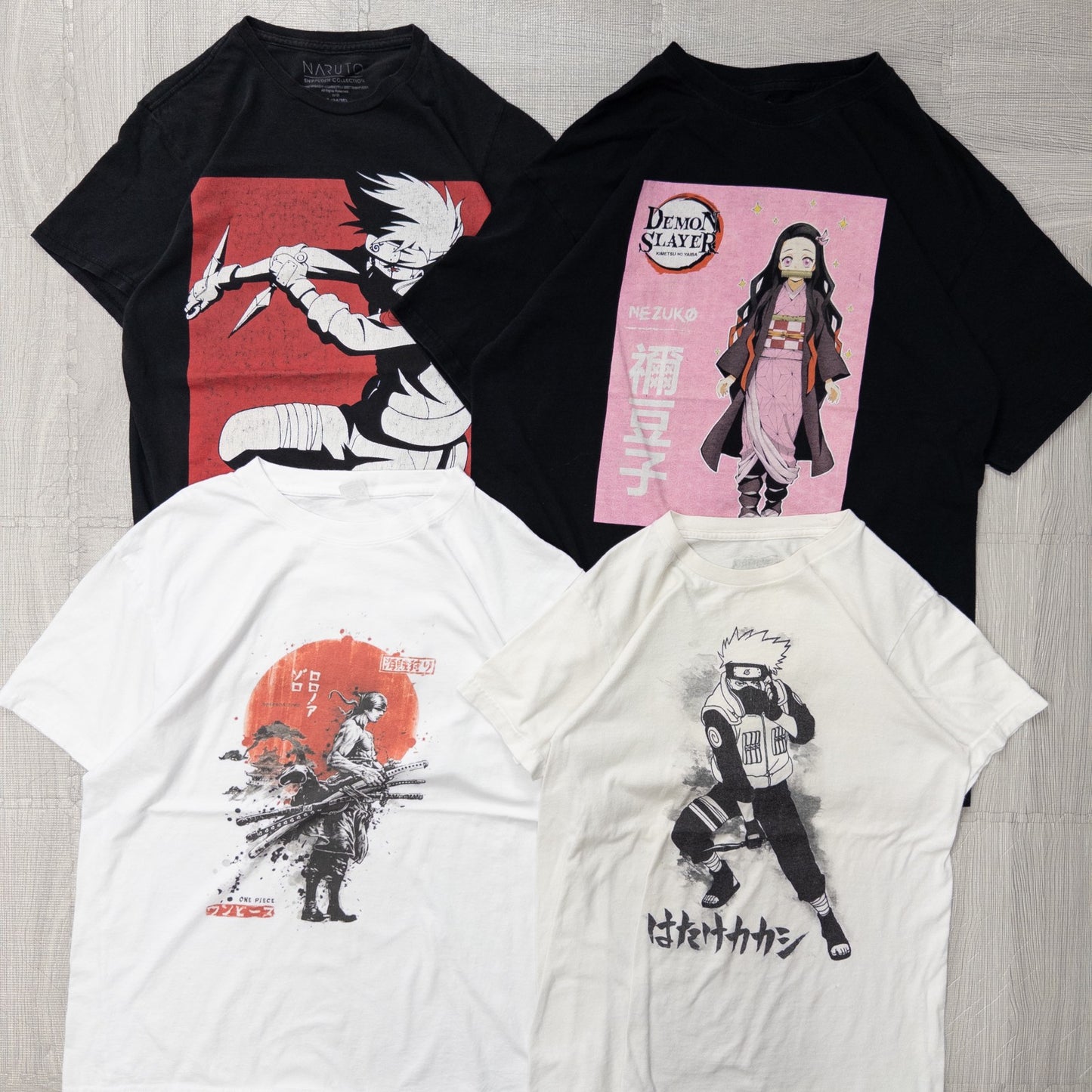 古着卸 現物まとめ売り 洗濯済み 00sジャパンアニメ半袖Tシャツ 16枚セット(XS-XXL) w719005