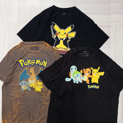 古着卸 現物まとめ売り 洗濯済み 00sポケモン半袖Tシャツ 11枚セット(M-XXL) w719008