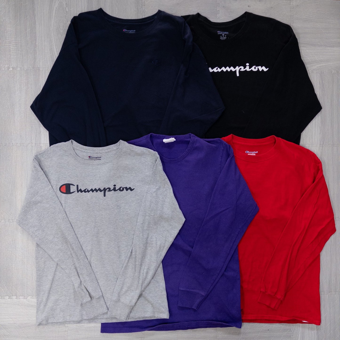 古着卸 現物まとめ売り 洗濯済み champion チャンピオン ロンT 長袖Tシャツ(S-XXL) W723004