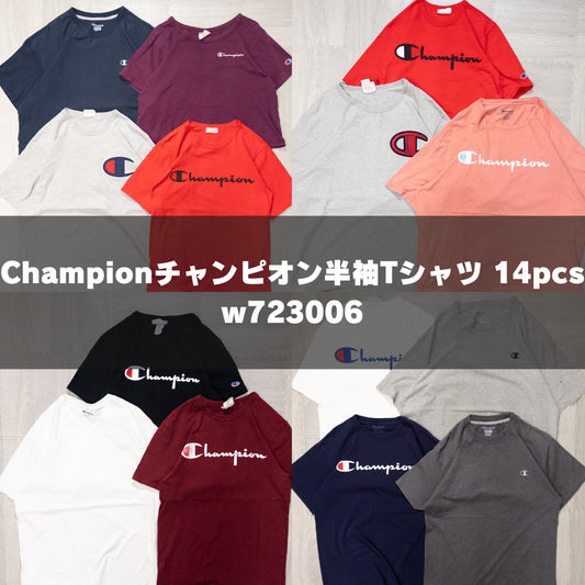 古着卸 現物まとめ売り 洗濯済み championチャンピオン半袖Tシャツ 14枚セット(S-XXL) w723006