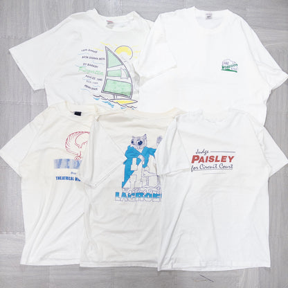 古着卸 現物まとめ売り 洗濯済み 90sシミあり半袖Tシャツ 20枚セット(M-XXL) w731005