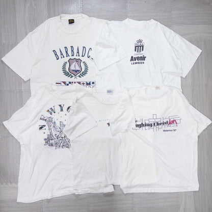 古着卸 現物まとめ売り 洗濯済み 90sシミあり半袖Tシャツ 20枚セット(M-XL) w731007