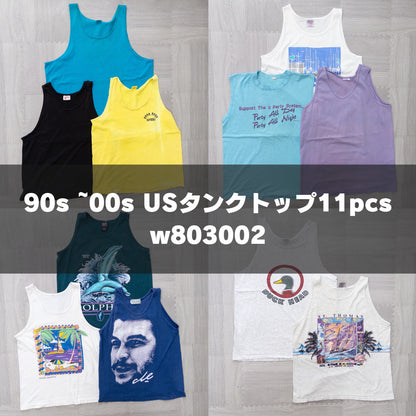 古着卸 現物まとめ売り 洗濯済み 90s~00s USタンクトップ 11枚セット(M-XL) w803002